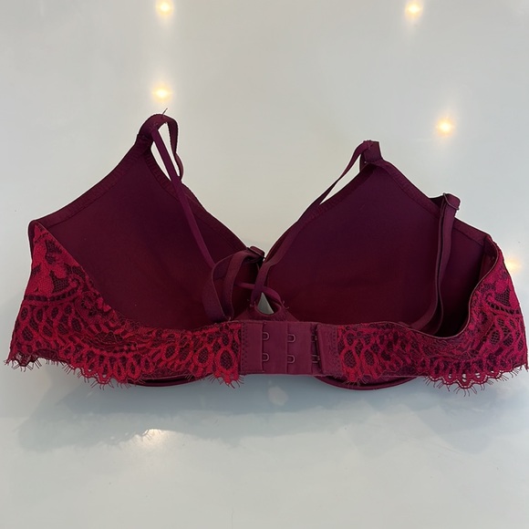 La SENZA Burgundy Push-up Bra 32C - Picture 2 of 3
